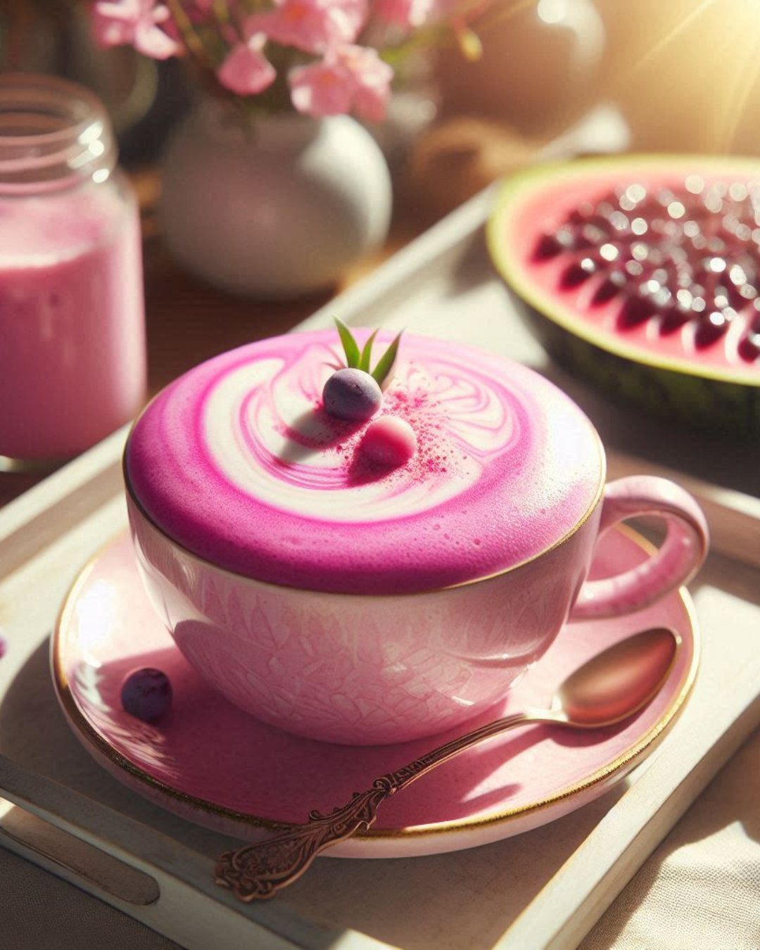 Pink Latte con Antioxidantes Naturales – Belleza, Energía y Piel Radiante