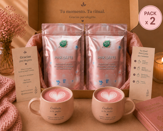 Pack Ahorro Pink Latte x2 Piel luminosa y cabello más fuerte