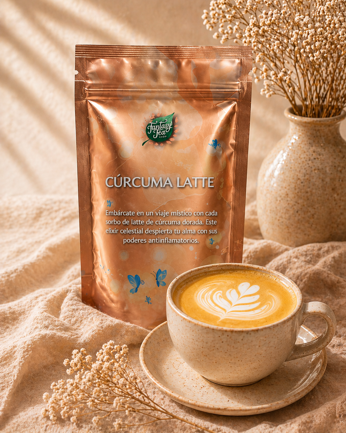 Cúrcuma Latte Ecológico -Menos hinchazón y digestión ligera