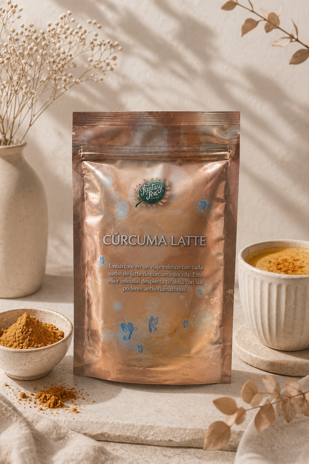 Cúrcuma Latte Ecológico -Menos hinchazón y digestión ligera