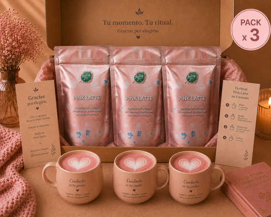 Pack Ahorro Pink Latte x3 - Piel luminosa y cabello más fuerte